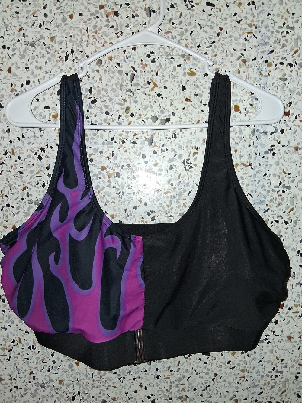 Purple Flame Front-Closure Sports Bra - Women